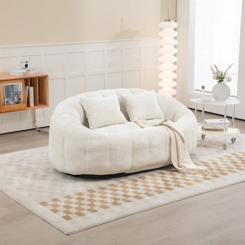 GDFStudio - Canapé relax 2 places Laurel Chenille avec mousse haute densité et confort surdimensionné