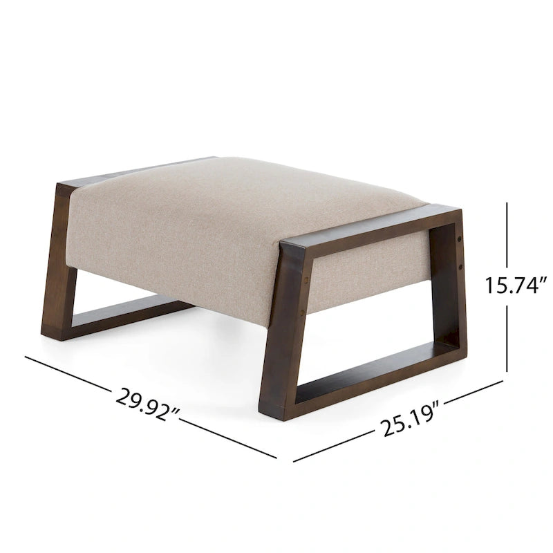 Christopher Knight Home - Pouf capitonné Harper, beige moderne, pour une polyvalence compacte