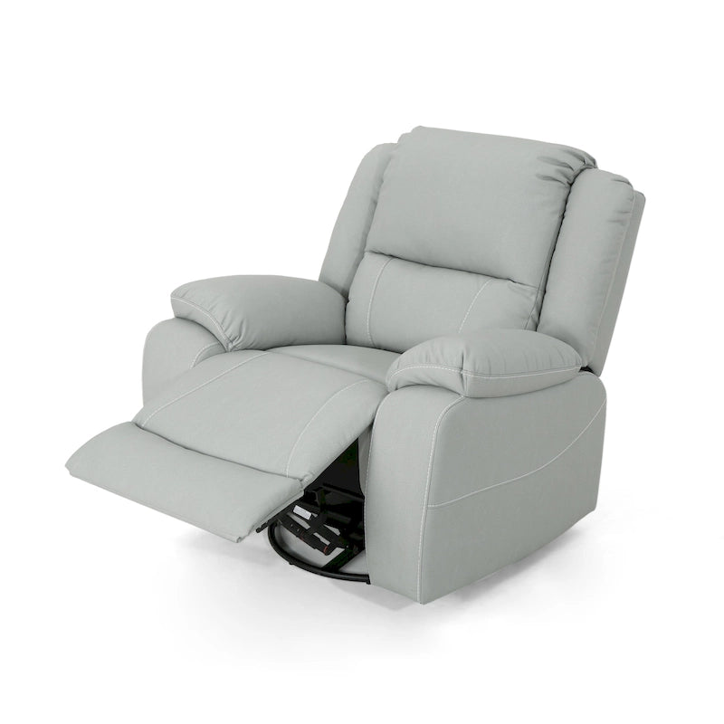 Fauteuil inclinable pivotant Malic en similicuir capitonné de Christopher Knight Home
