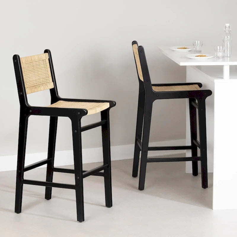 Tabourets de bar en rotin South Shore Balka, lot de 2