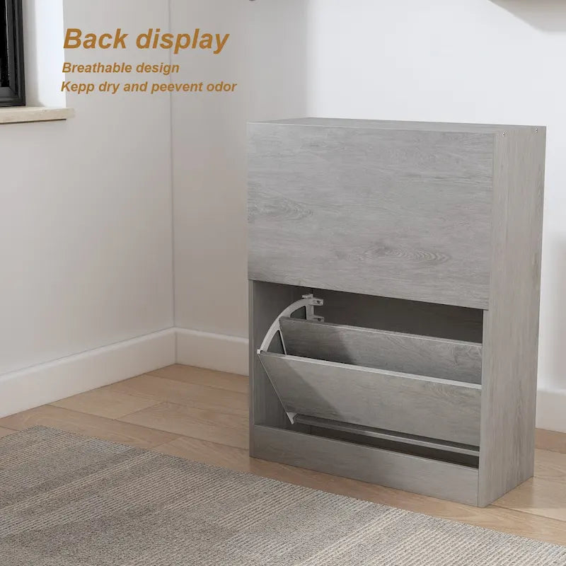 Meuble de rangement à chaussures à 2 niveaux pour entrée, pour la maison