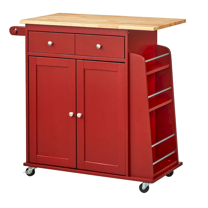 Chariot de cuisine Simple Living rouge Sonoma