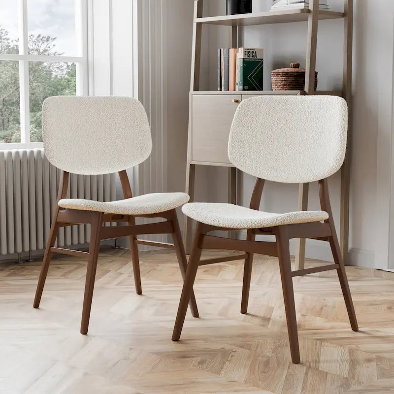 Ensemble de salle à manger 7 pièces Beau II en noyer style milieu du siècle de Furniture of America