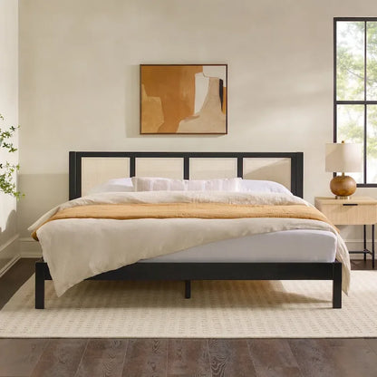 Tête de lit en rotin massif style bohème Middlebrook Designs pour lit king size