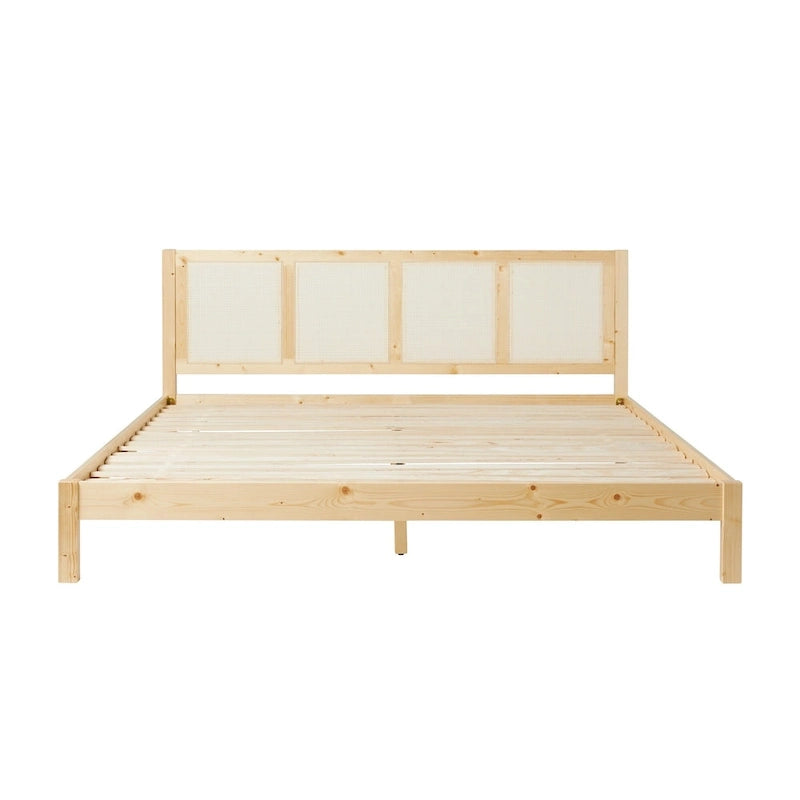 Tête de lit en rotin massif style bohème Middlebrook Designs pour lit king size