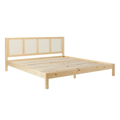 Tête de lit en rotin massif style bohème Middlebrook Designs pour lit king size