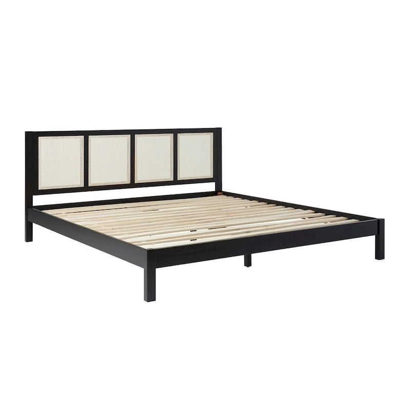 Tête de lit en rotin massif style bohème Middlebrook Designs pour lit king size