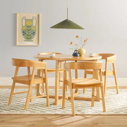 Ensemble de salle à manger Middlebrook 5 pièces avec chaises en bois massif