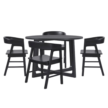 Ensemble de salle à manger Middlebrook 5 pièces avec chaises en bois massif