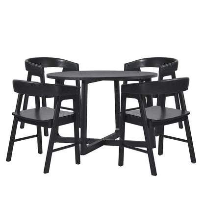 Ensemble de salle à manger Middlebrook 5 pièces avec chaises en bois massif