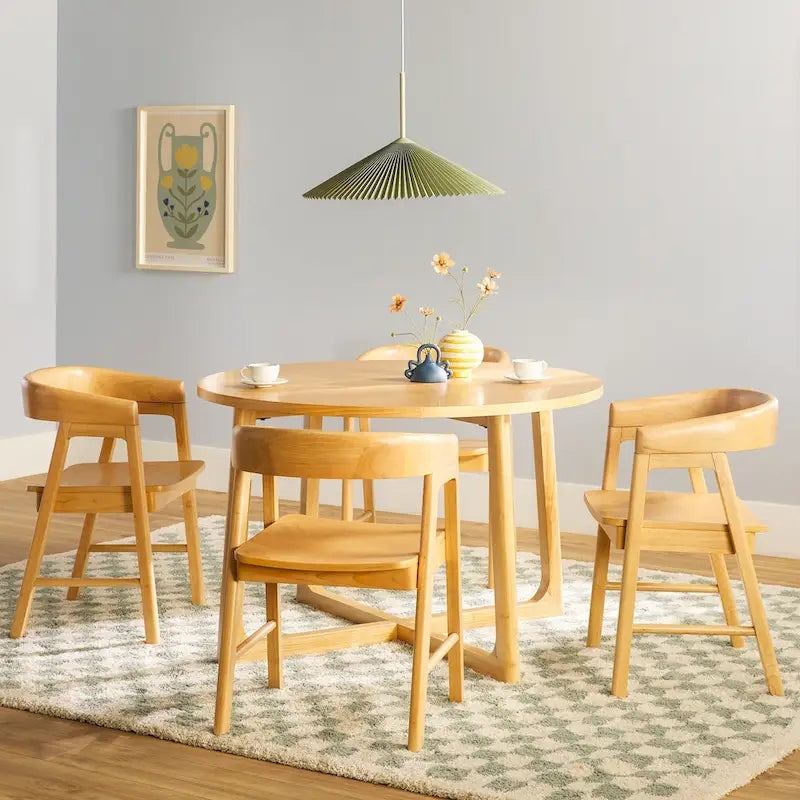 Ensemble de salle à manger Middlebrook 5 pièces avec chaises en bois massif