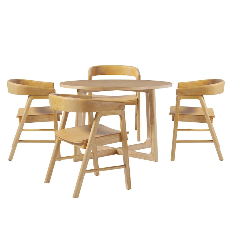 Ensemble de salle à manger Middlebrook 5 pièces avec chaises en bois massif