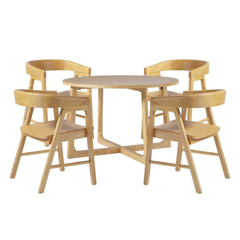 Ensemble de salle à manger Middlebrook 5 pièces avec chaises en bois massif