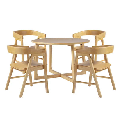 Ensemble de salle à manger Middlebrook 5 pièces avec chaises en bois massif