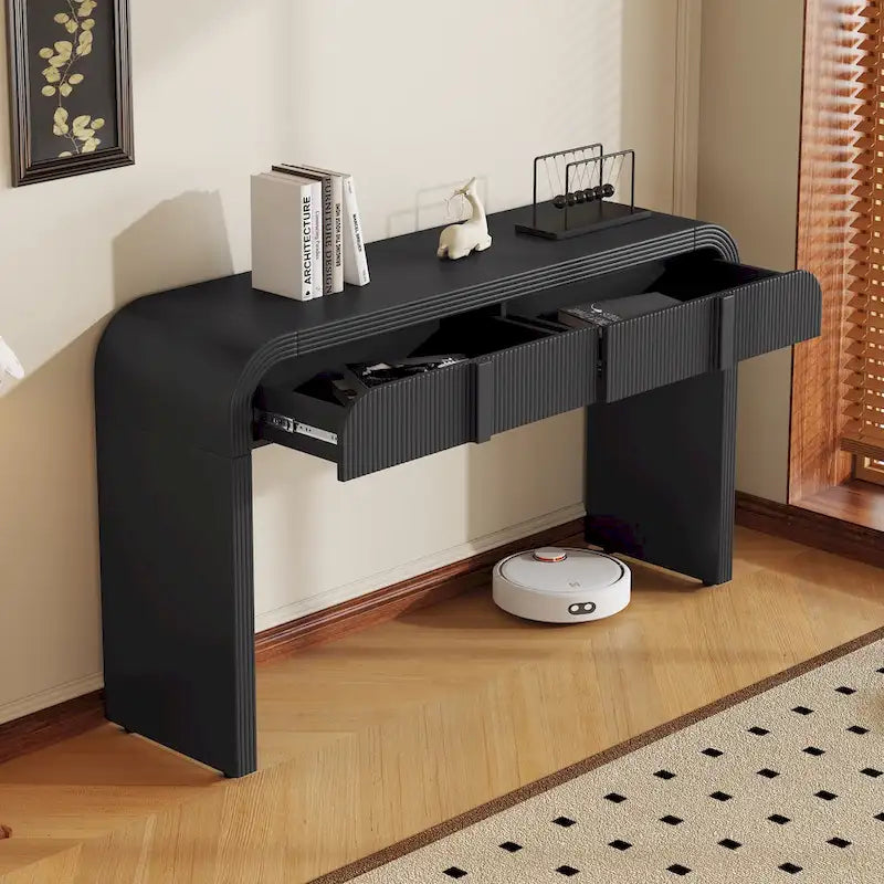 Table console à la silhouette arrondie moderne et unique