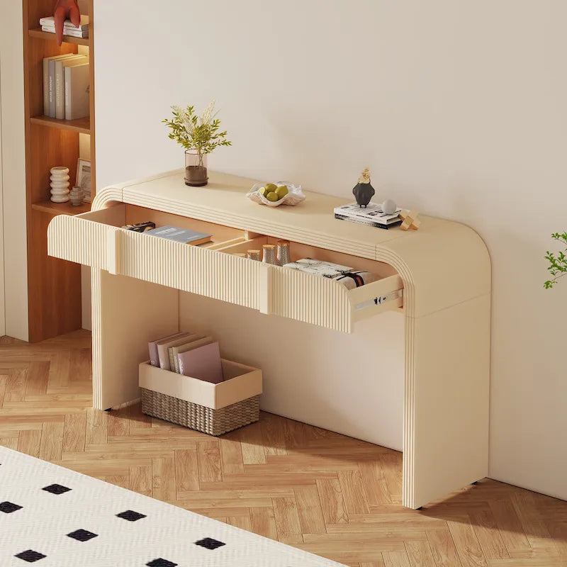 Table console à la silhouette arrondie moderne et unique