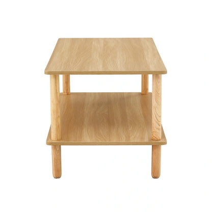 Table basse rectangulaire à deux niveaux pour salon