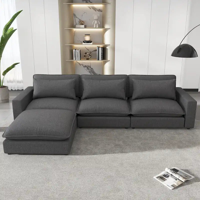 Canapé d'angle 128 pouces Cloud Sofa en chenille