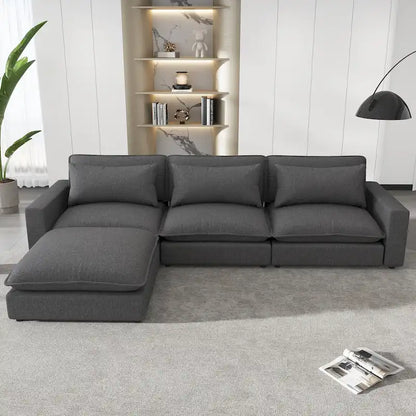 Canapé d'angle 128 pouces Cloud Sofa en chenille