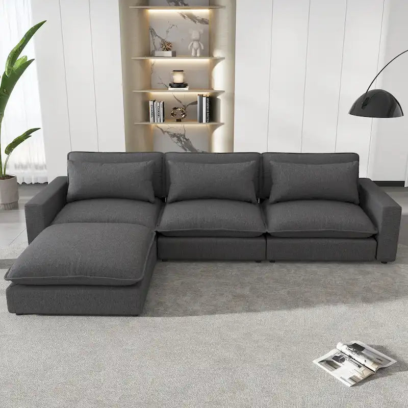 Canapé d'angle 128 pouces Cloud Sofa en chenille