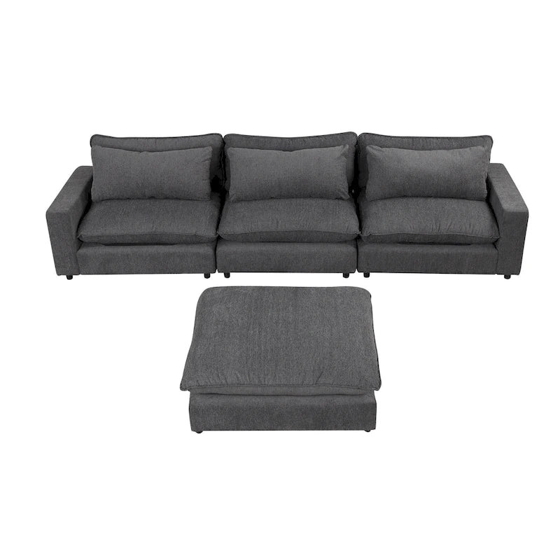 Canapé d'angle 128 pouces Cloud Sofa en chenille
