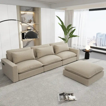 Canapé d'angle 128 pouces Cloud Sofa en chenille