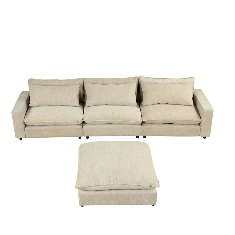 Canapé d'angle 128 pouces Cloud Sofa en chenille