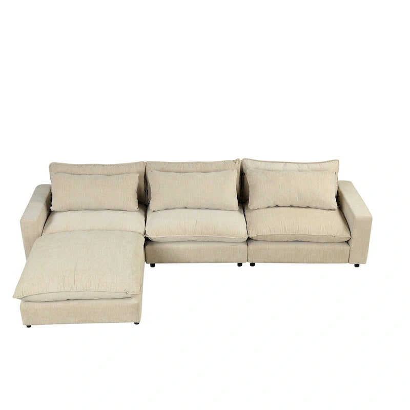 Canapé d'angle 128 pouces Cloud Sofa en chenille