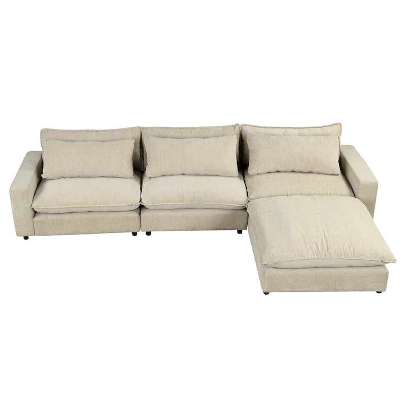Canapé d'angle 128 pouces Cloud Sofa en chenille