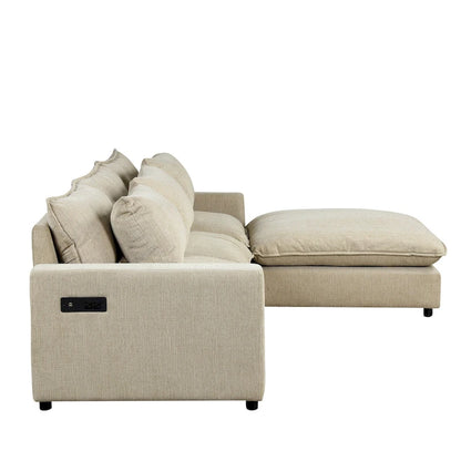 Canapé d'angle 128 pouces Cloud Sofa en chenille