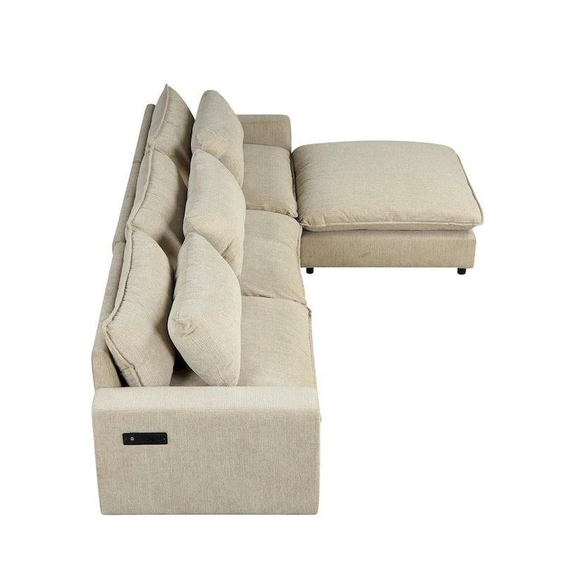 Canapé d'angle 128 pouces Cloud Sofa en chenille