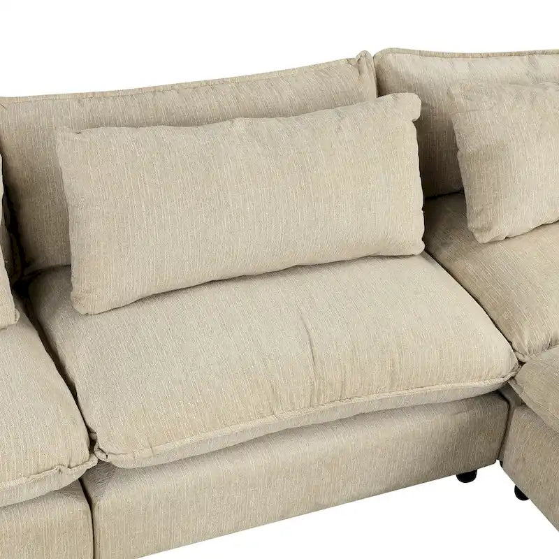 Canapé d'angle 128 pouces Cloud Sofa en chenille