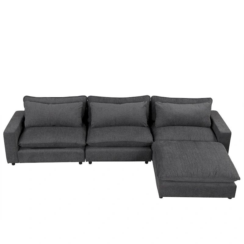 Canapé d'angle 128 pouces Cloud Sofa en chenille