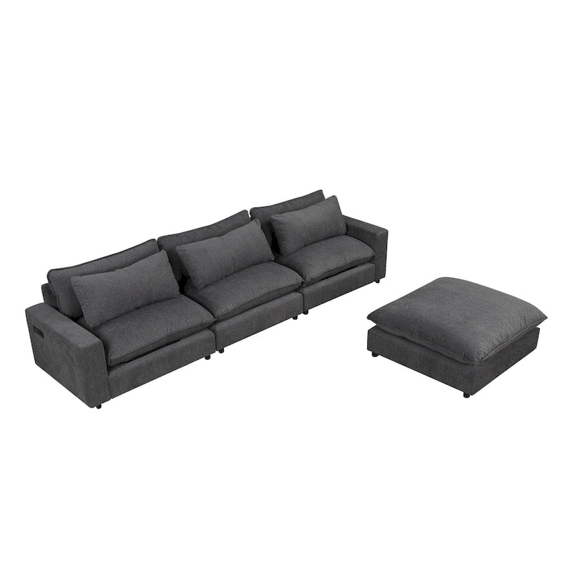 Canapé d'angle 128 pouces Cloud Sofa en chenille