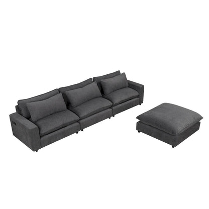 Canapé d'angle 128 pouces Cloud Sofa en chenille
