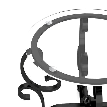 Ensemble de 3 tables basses avec plateau en verre trempé, table d'appoint ronde robuste pour salon