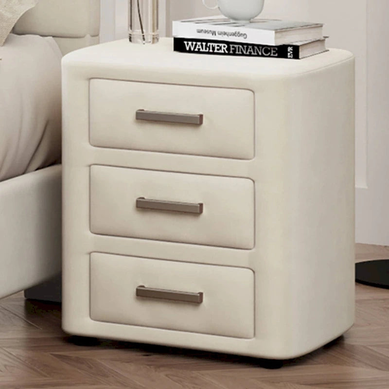 Ensemble de chambre moderne pour lit king size, avec tête de lit plateforme rembourrée et 2 tables de chevet à 3 tiroirs, sommier non requis.