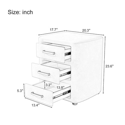 Ensemble de chambre moderne pour lit king size, avec tête de lit plateforme rembourrée et 2 tables de chevet à 3 tiroirs, sommier non requis.