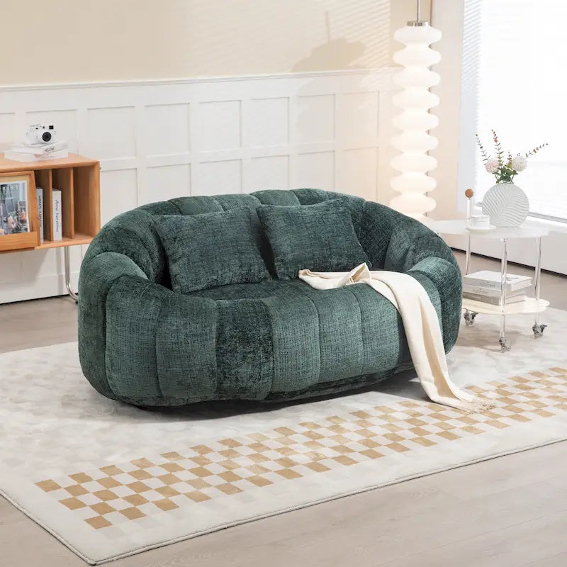 GDFStudio - Canapé relax 2 places Laurel Chenille avec mousse haute densité et confort surdimensionné