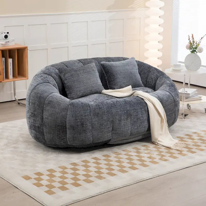 GDFStudio - Canapé relax 2 places Laurel Chenille avec mousse haute densité et confort surdimensionné