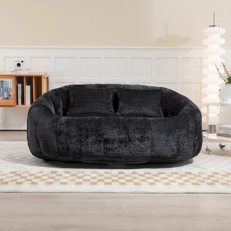 GDFStudio - Canapé relax 2 places Laurel Chenille avec mousse haute densité et confort surdimensionné