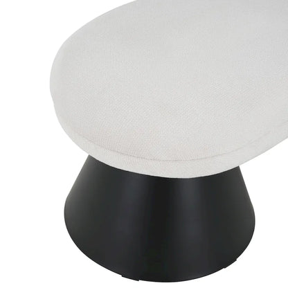 Christopher Knight Home - Banquette de salle à manger rembourrée Nathan, pouf d'entrée et de chambre à coucher à montage en 2 étapes avec pieds en fer noir