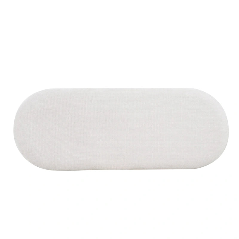 Christopher Knight Home - Banquette de salle à manger rembourrée Nathan, pouf d'entrée et de chambre à coucher à montage en 2 étapes avec pieds en fer noir