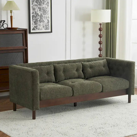 Christopher Knight Home- Modern Upholstered 3-Seater Tufted Sofa Couch for Living Room