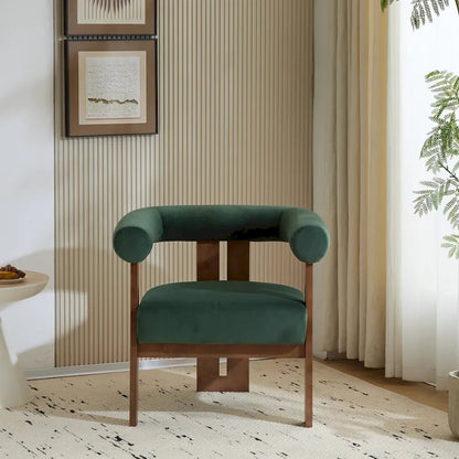 Fauteuil d'appoint Gilbert moderne à accoudoirs ronds rembourrés par Christopher Knight Home