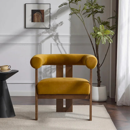 Fauteuil d'appoint Gilbert moderne à accoudoirs ronds rembourrés par Christopher Knight Home