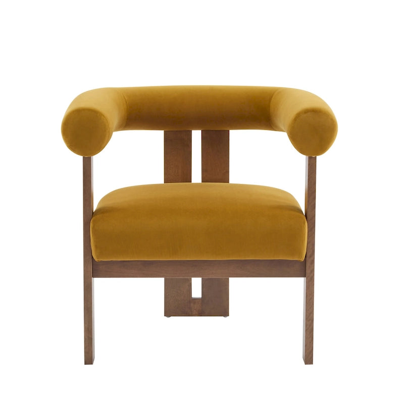 Fauteuil d'appoint Gilbert moderne à accoudoirs ronds rembourrés par Christopher Knight Home