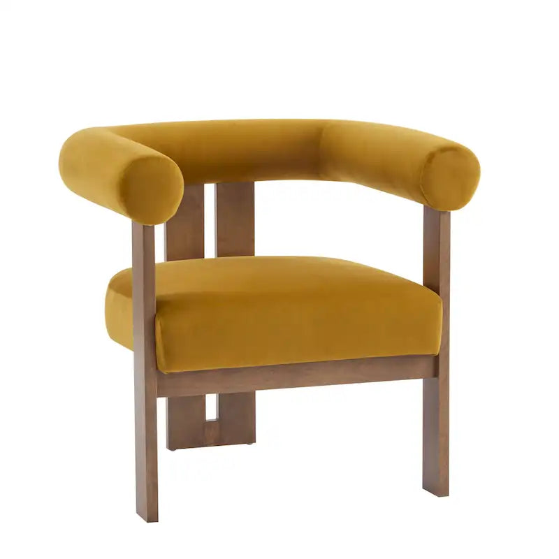 Fauteuil d'appoint Gilbert moderne à accoudoirs ronds rembourrés par Christopher Knight Home