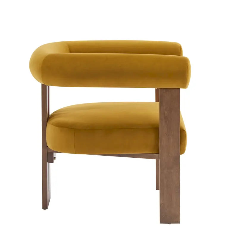 Fauteuil d'appoint Gilbert moderne à accoudoirs ronds rembourrés par Christopher Knight Home