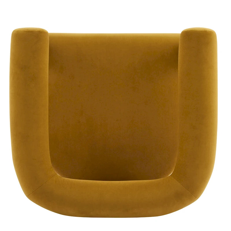 Fauteuil d'appoint Gilbert moderne à accoudoirs ronds rembourrés par Christopher Knight Home